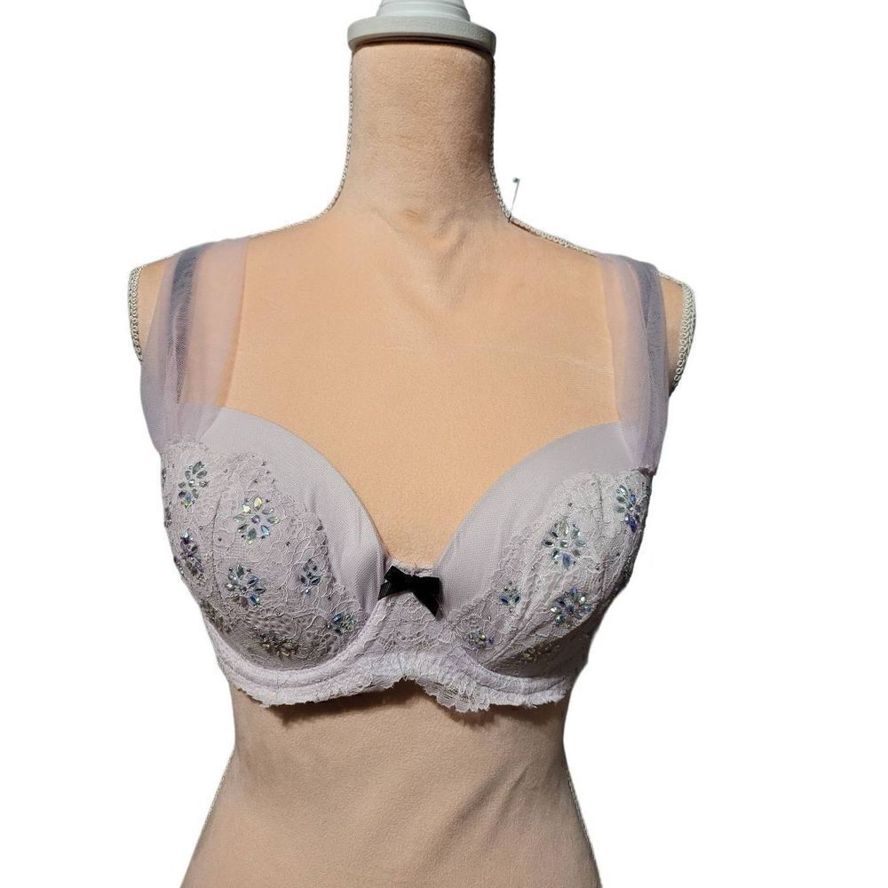 Rare Victoria's Secret Dream Angels Tulle and Rhinestone Demi Bra
